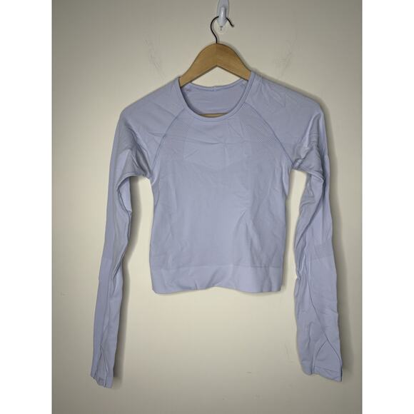 Lululemon Tops - Lululemon Womens Sz 2 For the Chill of It Long Sleeve Running Shirt Serene Blue